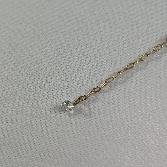 Charming Charlie Gold Tone Necklace Multichain Teardrop Delicate Crystal Pendant - Picture 3 of 8